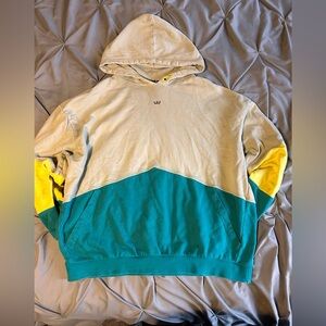 Supra 92 Fleece HD Stone Grey Mens Streetwear Color block Pullover Hoodie LG